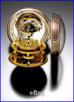 Rare Antique Oignon Decovigny Verge Keywind Pocket Watch C1710s Silver Case