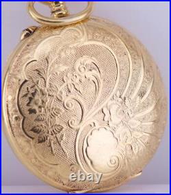 Rare Antique Pocket Watch Gold Plated Full Hunter Case -Ottoman Market c1890's