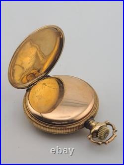 Rare Antique Waltham 12s Pocket Watch 7J Gold Filled 25yr Case C1910 Running