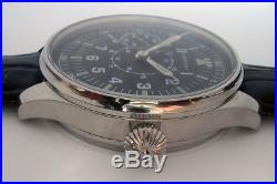 Rare Big Military DOXA Swiss Wristwatch in Steel Case Aviator Pilots WW2