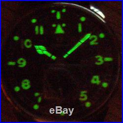 Rare Big Military OMEGA Swiss Wristwatch in Steel Case Aviator Pilots