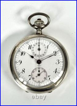 Rare Breitling Montbrillant. 900 Silver Cased Pocket Watch, C1900s