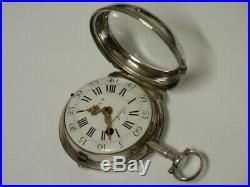 Rare C1800 Berthoud, A Paris. French Silver Cased Verge Pocket Watch