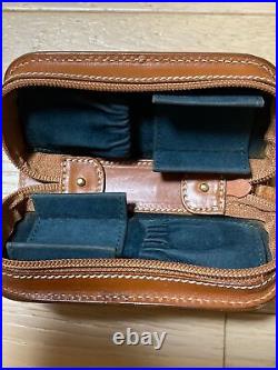 Rare Camille Fournet Watch Brown Leather Travel Pouch / Case