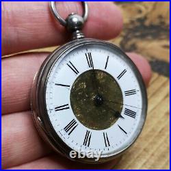 Rare Chinese Duplex Pocket Watch, Unmarked Silver Case, To Restore (E89)