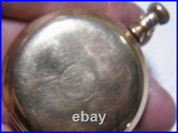 Rare Early Agassiz Pocket Watch with Columbia SX Case 14kgp Runs! For restoration