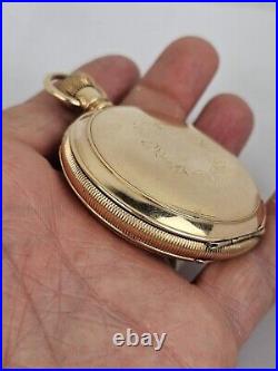 Rare Elgin Grade 348 21 J RR Pocket Watch Gold Filled Hunter Case Working