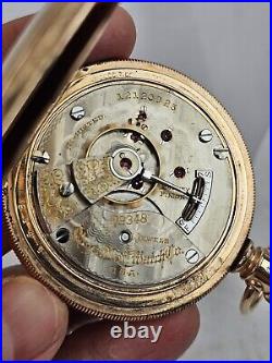 Rare Elgin Grade 348 21 J RR Pocket Watch Gold Filled Hunter Case Working