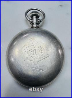 Rare Elgin National Watch Co Pocket Watch Coin Silver Case c. 1877 Working