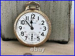 Rare Hamilton 992B Railway Special 24 Hr. Dial, BOC Case Pocket Watch C1943