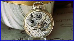 Rare Hamilton 992 RR Pocket Watch 16s 21j Ferguson Dial 10 KGF Case SERVICED