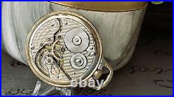 Rare Hamilton 992 RR Pocket Watch 16s 21j Ferguson Dial 10 KGF Case SERVICED