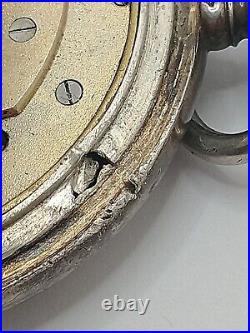 Rare Hunter Silver Urania Pocket Watch Fancy Case Engraved Bluck Auf Hammer Runs