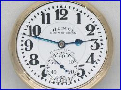 Rare Illinois 21 Jewel 60 Hour Bunn Special Type III Model B Case, Serviced