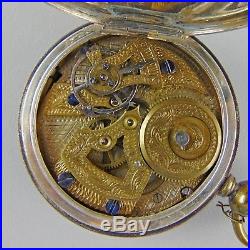 Rare Imperial Duplex Chinese Pocket Watch Key Wind Gold Tone Case