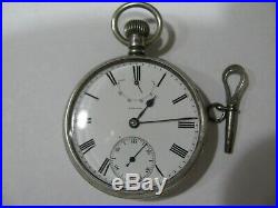 Rare Jn Bryson Key Wind Up Down Indicator Fusee Silver Case Pocket Watch