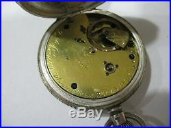 Rare Jn Bryson Key Wind Up Down Indicator Fusee Silver Case Pocket Watch