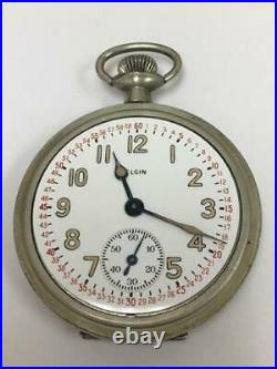 Rare Military Issued & Signed Elgin 16s Pocket Watch With Original Rubber Case M