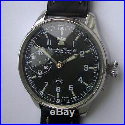 Rare Military JWC Schaffhausen IWC Swiss Watch Steel Case Aviator Pilots WWII