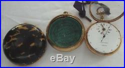 Rare Mint Triple Case Under Painted Horn Doctors Watch Verge Fusee Working