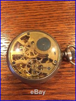 Rare New England Watch Company Skeleton Watch In Factory Glass Back Case
