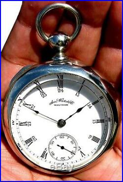 Rare Pair Case 24 Hour Dial 13 Jewels Key Wind Pocket Watch Waltham P S Bartlett
