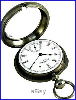 Rare Pair Case 24 Hour Dial 13 Jewels Key Wind Pocket Watch Waltham P S Bartlett