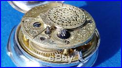 Rare Pair Case Verge Fusee Pocket Watch Birmingham 1804 Montre Coq Spindeluhr