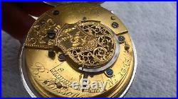 Rare Pocket Watch Pair Cased Verge Fusee B. MUSSON LOUTH YEAR 1859