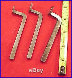 Rare Set 3 Case Dent Removal Punches Curved Steel Punches Pocket Watch 12-16-18
