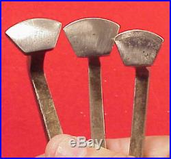 Rare Set 3 Case Dent Removal Punches Curved Steel Punches Pocket Watch 12-16-18