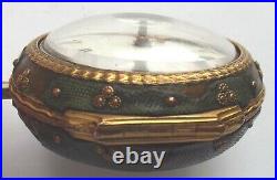Rare Shagreen Silver P/case Pocketwatch Verge Fusee Square Pillars C1771 Working