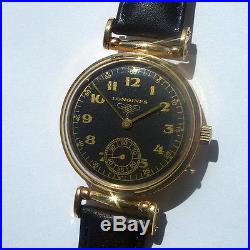Rare Swiss ANTIQUE Wristwatch LONGINES Gilt Case