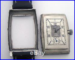 Rare Swiss Watch OMEGA RECTANGULAR SS in Steel Case