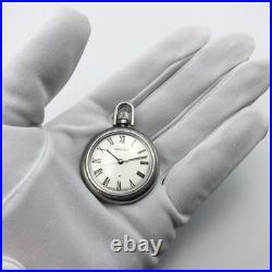 Rare! Vintage SEIKO Solid Silver Case Pocket Watch 36000 Hi-Beat 5740-8010 #2296