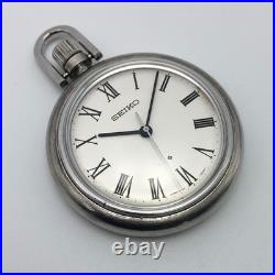 Rare! Vintage SEIKO Solid Silver Case Pocket Watch 36000 Hi-Beat 5740-8010 #2296