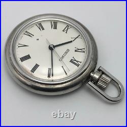 Rare! Vintage SEIKO Solid Silver Case Pocket Watch 36000 Hi-Beat 5740-8010 #2296
