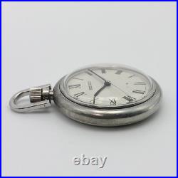 Rare! Vintage SEIKO Solid Silver Case Pocket Watch 36000 Hi-Beat 5740-8010 #2296