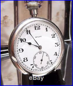 Rare Ww2 Rolex Antique Vintage Military Chronometer Back Up Pocket Watch + Case