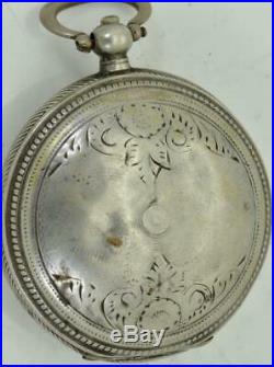 Rare antique Dent, London silver full hunter case watch for Ottoman market. +Key