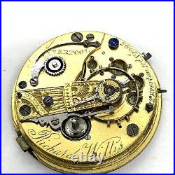 Richard Willis Liverpool Fuzee Pocket Watch Movment Pnly. # 1995. 47mm. Parts