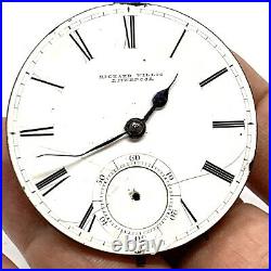 Richard Willis Liverpool Fuzee Pocket Watch Movment Pnly. # 1995. 47mm. Parts