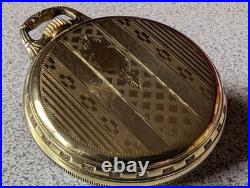 Rigid Bow Fahy's/hamilton Model #4 Rare Green Gf 16s Rr Pocket Watch Caseonly