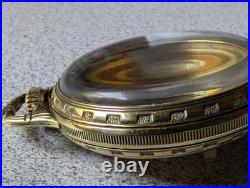 Rigid Bow Fahy's/hamilton Model #4 Rare Green Gf 16s Rr Pocket Watch Caseonly