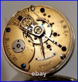 Rockford 137 years old pocket watch 18S. 15 jewel adjusted model 3 nickel case