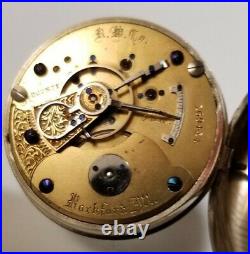 Rockford 137 years old pocket watch 18S. 15 jewel adjusted model 3 nickel case