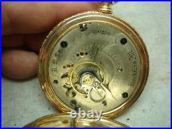 Rockford Pocket Watch, 18 Size, 11j, Grade 62, Vintage 1886, Rare Exposed Escape