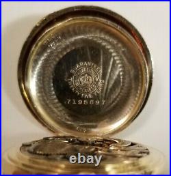 Rockford Scarce 0S. 15J. Mint fancy dial grade 160 (1905) 14K. G. F. Hunter case