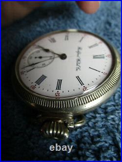 Rockford Watch Co Pocket Watch 490051 Illinois Watch Case Co Nickel 160-67G