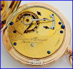 Rockford grade 68 pocket watch in 14K solid gold hunter case, 18S, 16J rf50046